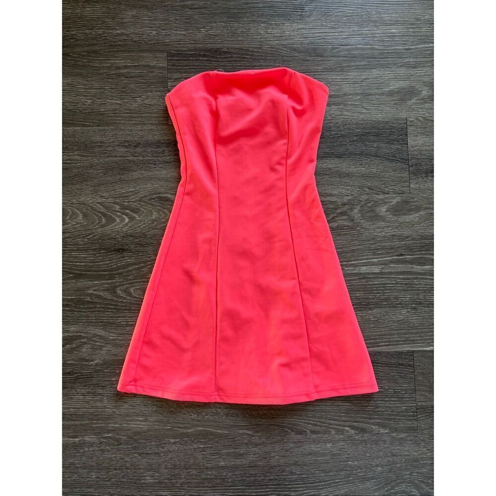 NWOT Miscreants London x Revolve Bright Neon Coral Cupid Mini With Slit US 2